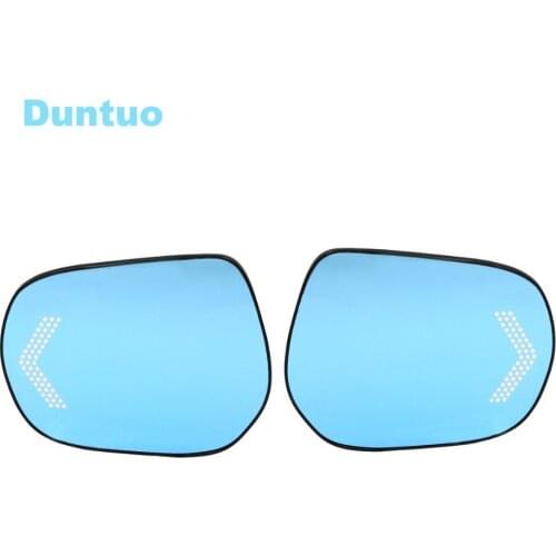 Blue Wing Mirror Glass With Base-Heated Car Glare Proof Mirror LED Turn Signal Light For Toyota Prado / Land Cruiser 2010-2019