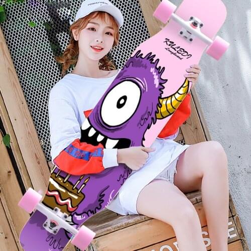 Skateboard Longboard 107cm Complete Skateboard for girl and boy 8 Layer Natural Wood Double Kick Concave Standard and Tricks