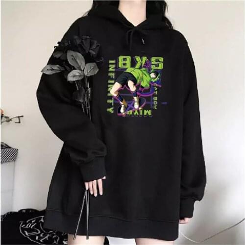 Japanese man cartoon skater boy sk/8Hoodies Winter Women Thick Hoodie Fleece Sweatshirt Hip Hop bf Hoodie Pocket COSPLY Clothes