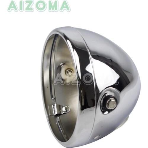 Universal Chrome 7 '' LED Round Headlight Housing Shell for Harley Chopper Sportster Cafe Racer 7 inch Head Light Lamp Bucket