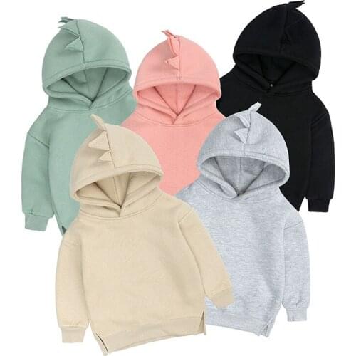 Toddler Dinosaur Spring Baby Girls Hoodies Childrens Sweatshirt Boys Woolen Costumes Kids Clothes Tops