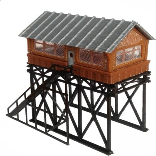 Railway Model Scene N Ratio 1:160 Overhead Signal Tower Signal Room For 1:144