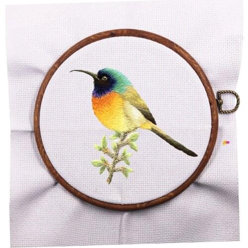 1pc Embroidery Hoop Cross Stitch Hoop Ring Imitated Wood Embroidery Hoops for DIY Needwork Craft Round Loop