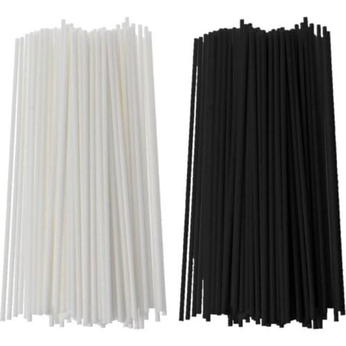 100Pcs 19cmx3mm Fiber Sticks Diffuser Aromatherapy Volatile Rod for Home Fragrance Diffuser Home Decoration