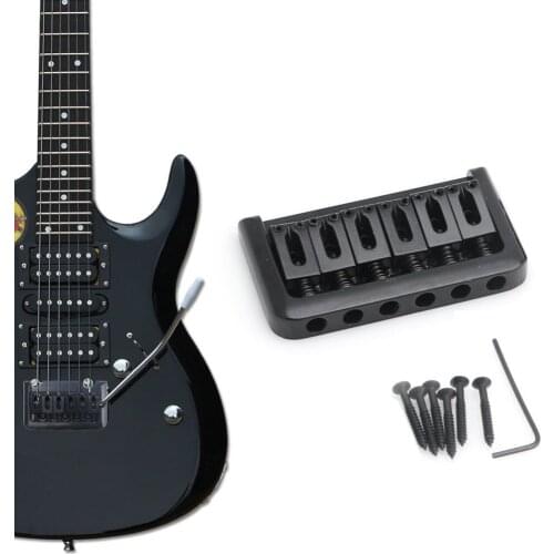 6 String Electric Guitar Bridge Hard Tail Top Load Fixed Hard Tail Parts Black high quality