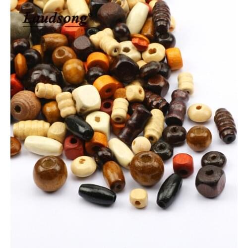 30g Random Shape Natural Wood Beads Mix Color Loose Beads Wholesale DIY Handmade Crafts Decoration Accessories Jewelry Making