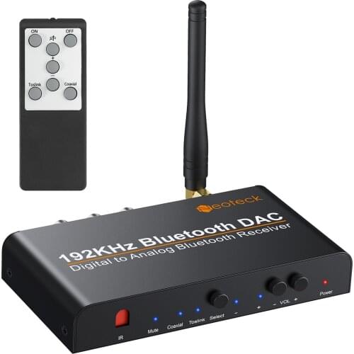 AptX Преобразователь цифрового в аналоговый аудио Bluetooth DAC коаксиальный преобразователь Toslink в аналоговый стерео RCA