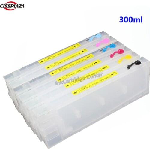 CISSPLAZA 6PCS 300ml refillable Ink cartridge compatible for EPSON pro9000 pro 9000 printer