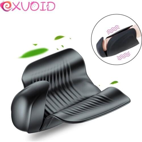 EXVOID Slicone Vibrator Trainer Penis Exercise Delay Ejaculation Sex Machine Male Masturbator Vibrator Sex Toys for Men 10 Mode