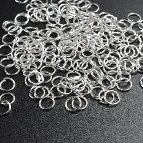 FLTMRH 50pcs 4mmx0.7mm Plated Single Loops Jump Rings&Split Rings Jewelry Findings Accessories fitewery Making