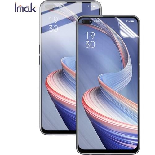 IMAK Hydrogel III 3 Film For OPPO Reno4 Z 5G 2PCS Rear Screen Protector Front Soft Full Coverage Protective Film Not Glass