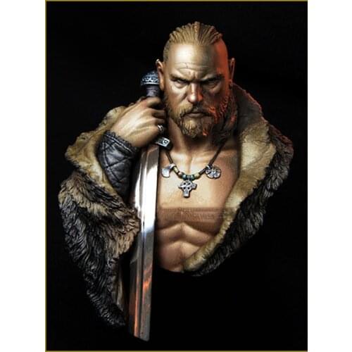 1/10 ancient warrior with sword BUST Resin figure Model kits Miniature gk Unassembly Unpainted