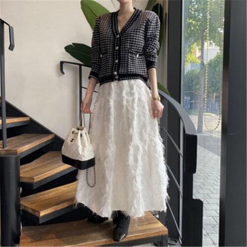 New Mix Color Short Sweater Cardigan Fall Loose V-neck Single-breasted Knit Sweaters Female Elegance Lady Sweater Jackets