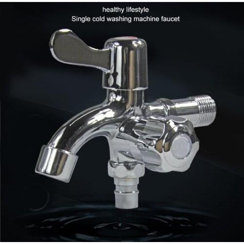 Single-inlet 2-outlet Washing Machine Tap Home 4 Points 6 Points Long 3-way Tap Copper Taps RE