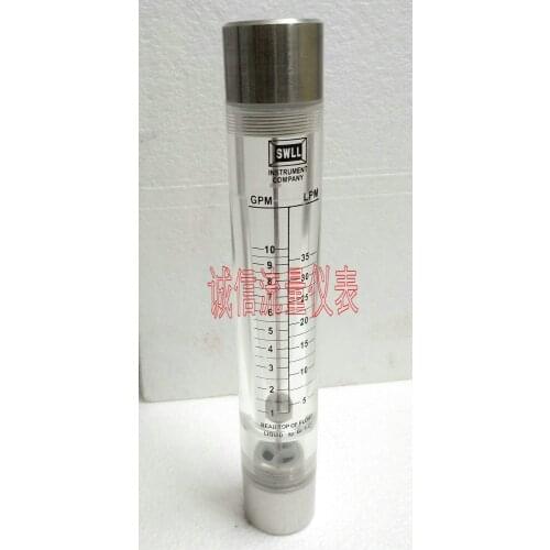 LZM-25G Pipeline Water Flowmeter 1-10GPM 5-35LPM 1 inch Stainless Steel Internal Thread