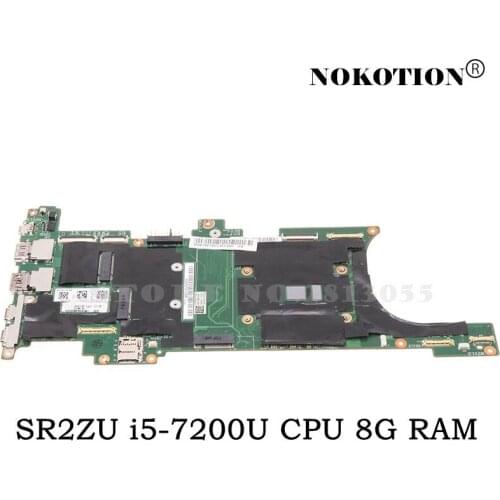 NOKOTION 01AY064 DX120 NM-B141 For Lenovo ThinkPad X1C Laptop Motherboard(Carbon 2017) SR2ZU i5-7200U CPU 8G RAM