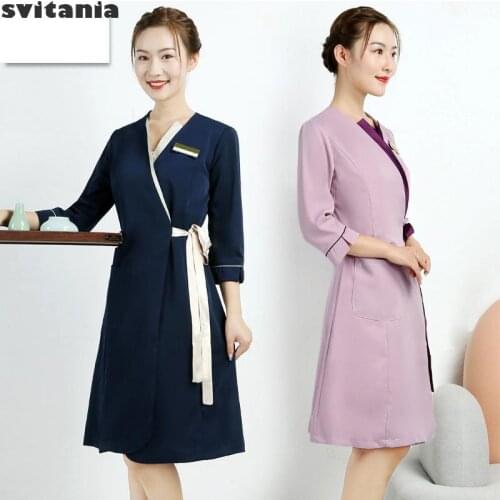 New Beauty Salon Work Clothes Beautician Dress Clothing Hairdresser Hotel Uniform Reception