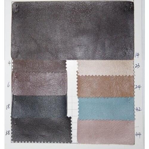 New high quality PU artificial leather fabric crack turtle texture faux leather fabric material for handbags, decoration, sofa