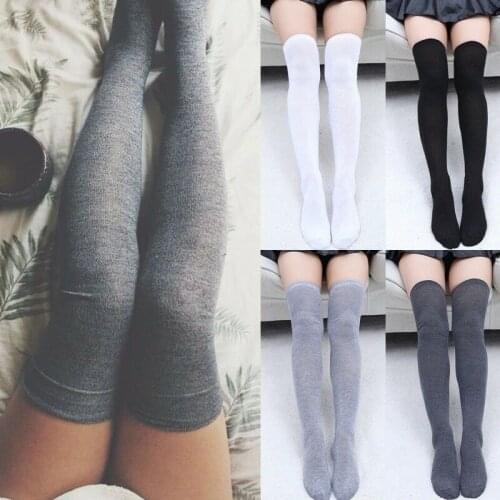 2020 Newest Women Stockings Warm Thigh High Over The Knee Socks Long Cotton Stockings For Women Solid Sexy Stockings