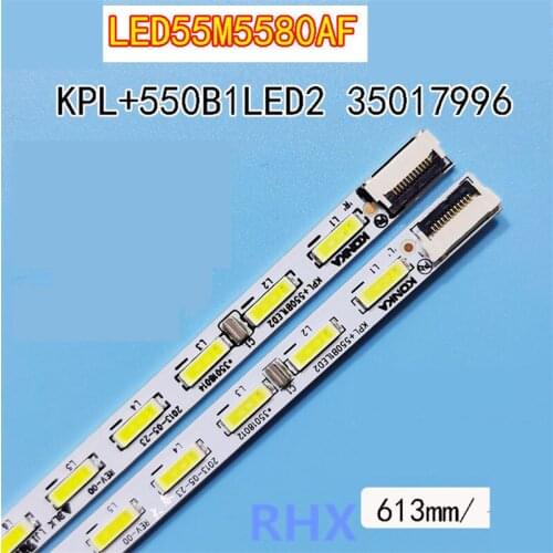 2Pieces/lot 100%NEW FOR konka LED55F5510PF Article lamp35018014 KPL+550B1LED2 35018012 1piece=56LED 613MM Left and right