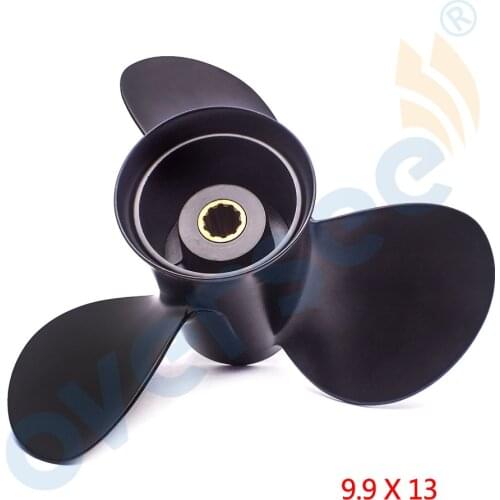 New Propeller 346-64104-5 For Nissan Tohatsu 25-30 HP Outboards 9.9 X 13 10 tooth spline