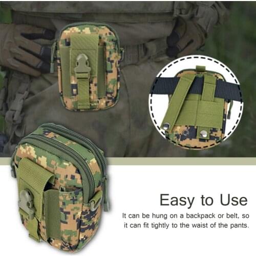 Waist Bag Men Waist Pack Bum Bag Mountaineering Pouch Military Belt Waist Packs Waterproof Nylon Durable Fabric Travel Tool