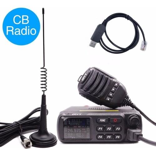 QYT CB-27 CB Radio 26.965-27.405MHz AM/FM 12/24V 4 Watts LCD Screen Shortware Citizen Band With USB Programming +Antenna Set
