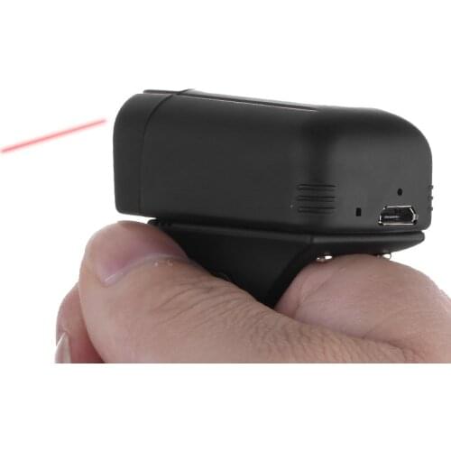 Wireless 1D bar code reader QR code 2d barcode scanner Finger ring scanner Bluetooth 2.4G connector for phone & PC