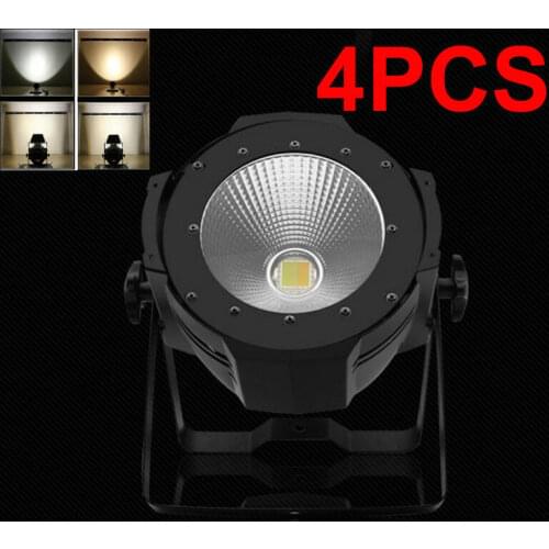 4PCS Real Power 200W COB LED Par Can stage light DMX LED Par DJ disco light christmas projector party lights