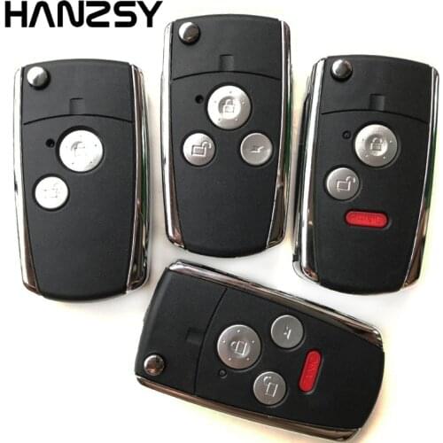Modified Car Flip Key shell Fob For Honda Accord Civic CRV Pilot CITY Jazz FR-V Replaceable Remote Key Case Cover Uncut blade
