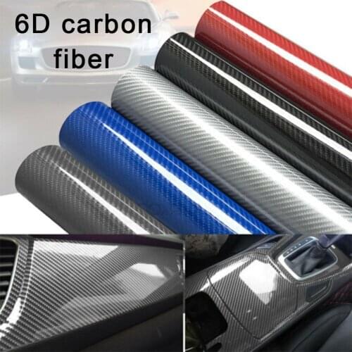 6D Carbon Fiber Vinyl Wrap Film Car Wrapping Foil Console Computer Laptop Skin Phone Cover Motorcycle Roll Sticker Waterproof