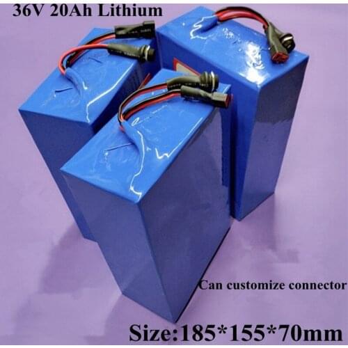 1pcs 36V Electric Bike Battery 36V 20AH Lithium Battery 36 V Ebike Battery with 30A BMS 42V 2A Charger Free Shipping for Ebike