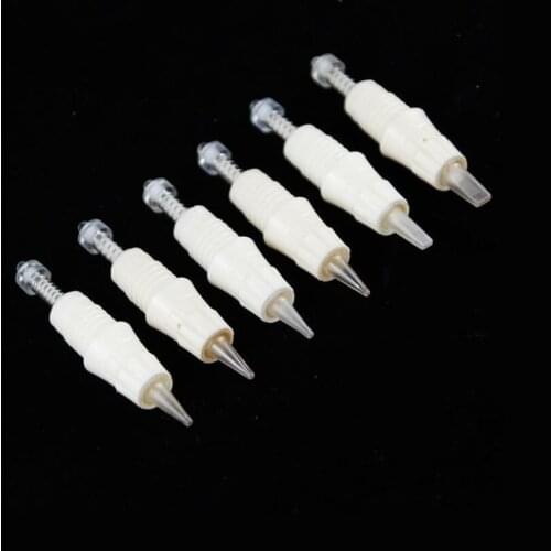100Pcs Disposable Screw Tattoo Cartridge Needles for Char 3 Machine Pen Permanent Makeup 1P 3P 5P 7FP Three Generations Micro