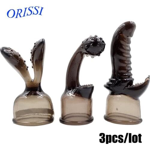 ORISSI 3pcs/lot AV Wand G-Spot Stimulating AV Headgears Sex Toys AV Massager Head Body Massager Adult Products