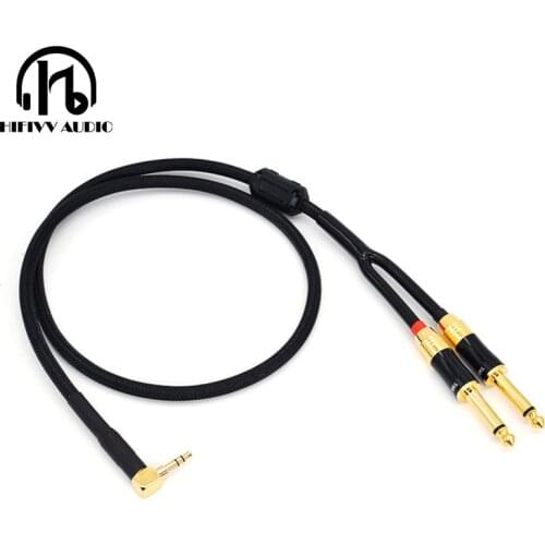6.5mm Jack Audio Cable Nylon Braided 6.35 Jack Male to Male Aux Cable 1m 2m 3m for Guitar Mixer Amplifier Bass 6.35 mm