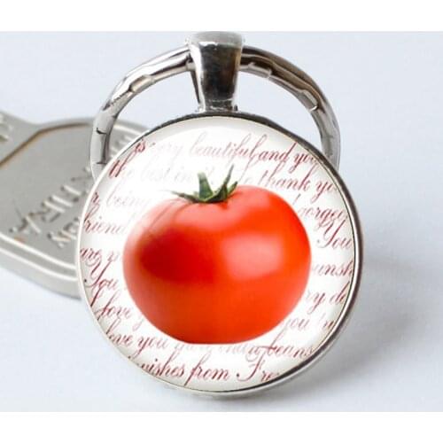Tomato Key chains Tomato Keychains Pendant Tomato Jewelry Fruit Key rings Christmas Gift for Friends