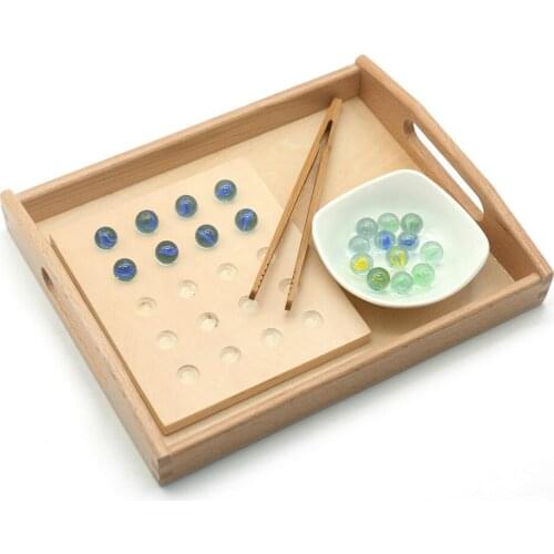 Montessori Toy Wooden Educational Toys Clip Bead Game Toddler Preschool Stacking Learning Toy Chopsticks Practical Life A2966F