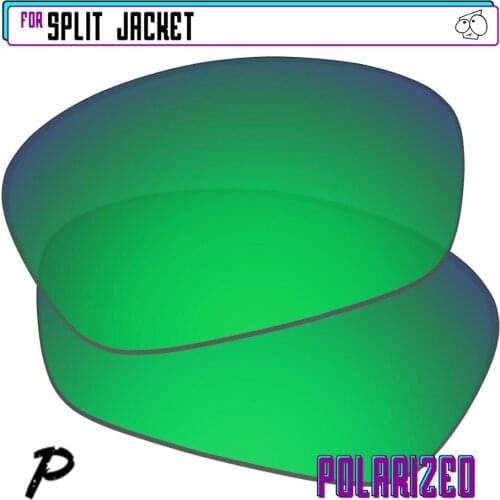 EZReplace Polarized Replacement Lenses for - Oakley Split Jacket Sunglasses - Green P