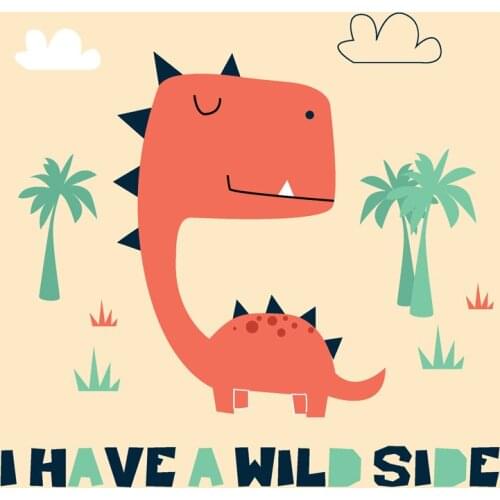Living Room Hanging Cloth Cartoon Dinosaur Boy Girl Bedroom Background Cloth Hotel Decoration Background Cloth Flannel Tapestry
