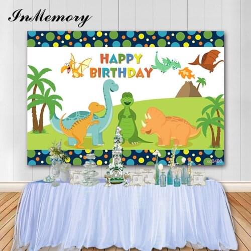 InMemory Jurassic World Theme Backdrop Little Dinosaur Kid Birthday Party Photography Background Photo Studio Props Party Banner