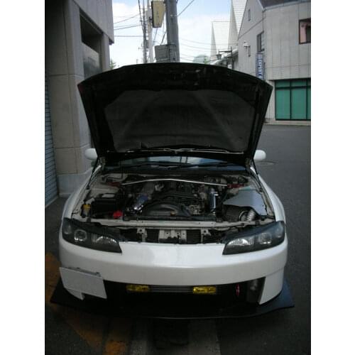 For 1999-2002 Nissan SILVIA S15 normal Front Hood Bonnet Gas Struts Lift Support Shock Damper Carbon Fiber