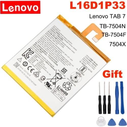 Lenovo L16D1P33 3500mAh Battery For Lenovo TAB 7 TB-7504N TB-7504F 7504X 3500mAh + Free Tools