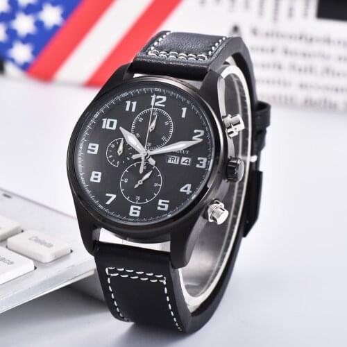 Top Brand Corgeut Luxury Mens Watch Clock Male chronograph Watches Waterproof Men Quartz Wrist Watch Relogio Masculino