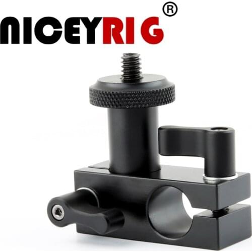 NICEYRIG 15mm Rod Clamp 1/4" Rod Stand 1/4 Mount Mini 15mm Rod Bracket DSLR LED Monitor Camera Rig DSLR Shoulder Rig Wing Nut