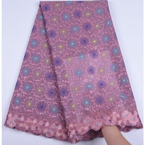 Nigerian African Dry Lace Fabrics 2019 High Quality For Dress Swiss Cotton Lace With Stones Swiss Voile Lace In Switzerland 1717