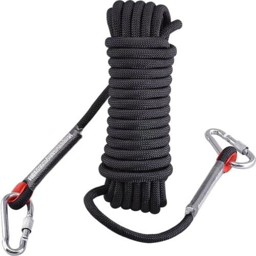 Outdoor Rock Climbing Rope 12Mm Home Fire Emergency Escape Rope Multifunctional Heavy Duty Rope For Hiking Caving Camping
