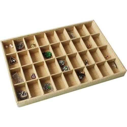 1Pc New Fashion Jewelry Display 36 Slots Earring Ring Tray Organizer Holder Case Box