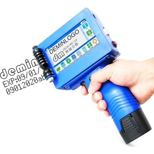 Portable inkjet Printer QR Bar Batch Code Date Number Logo Expiry Date Label Mobile Hand Jet Handheld Thermal Inkjet Printer