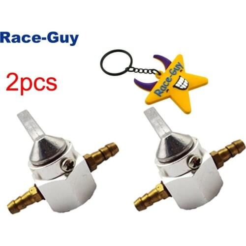 Silver 1/4" 6mm Gas Fuel Tank Tap Inline Petcock Valve Switch For Pit Dirt Motor Bike Motorcycle Motocross ATV Quad