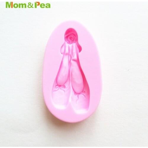 XK092 Ballet Pumps Toe Shoe Shaped Silicone Mold Gum Paste Chocolate Ornamental Fondant Mould Cake Decoration Tools
